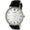 Men's 40mm White Dial Super Slim Leather Strap Watch