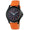 Men's 40mm Military Dial Sport Orange Canvas Strap Watch