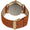 Men's 40mm Brown Minimalist Calfskin Leather Strap Watch
