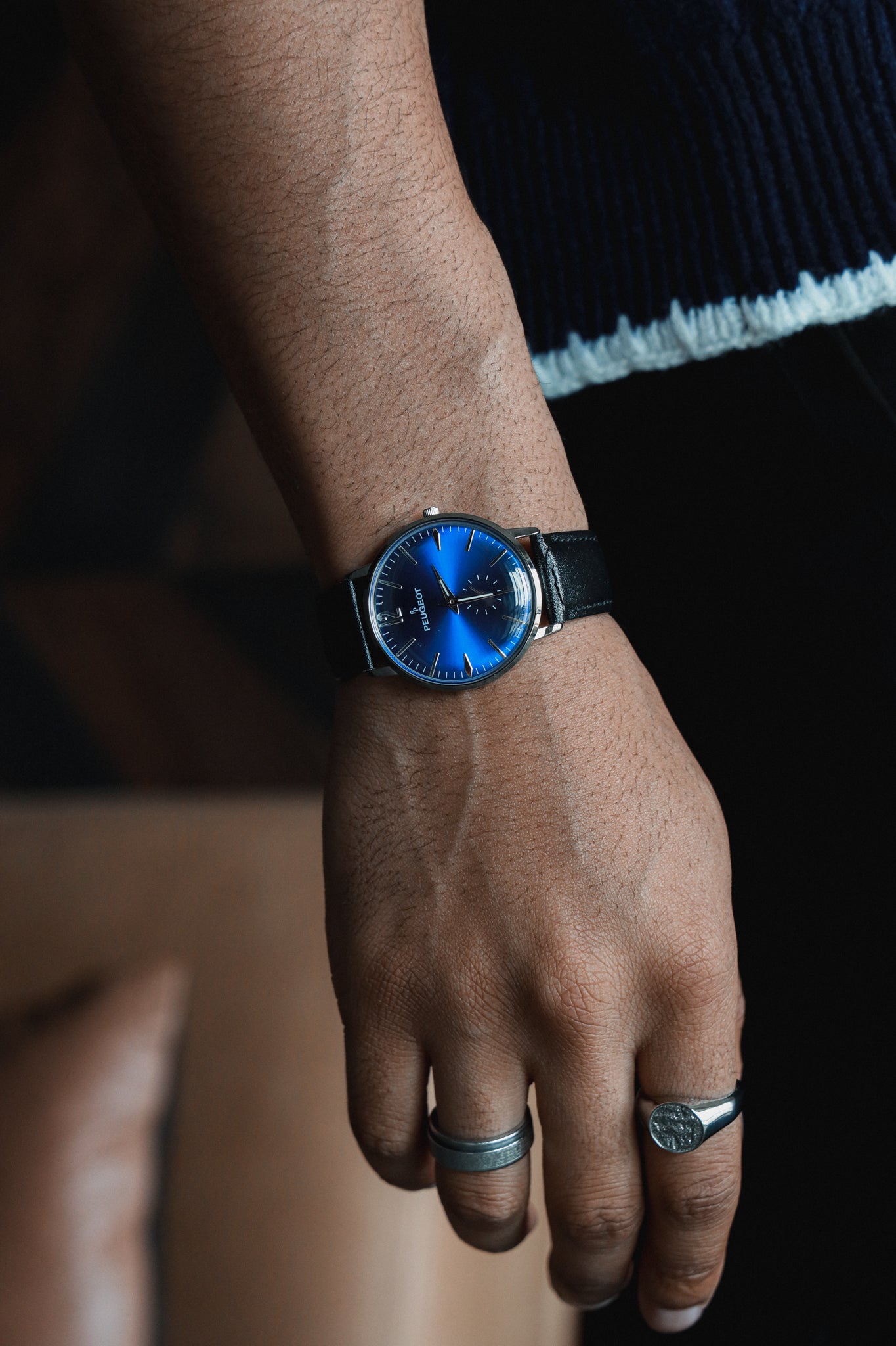 PP Peugeot Orologio Uomo 2046BYL, Analogico Al Quarzo, Cassa 44 Mm, Cinturino In Silicone, Design Sportivo E Moderno