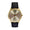 Men's 40mm Wafer Slim Round Gold-Plated Case Watch with Nude Dial and Leather Strap