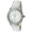 Women's White Watch 40mm Bold Crystal Bezel Leather Strap