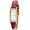 Women's 36x18mm Watch Glossy  Red Leather Strap