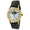 Men's 40mm Vintage White Dial Sun Moon Black Leather Strap Watch