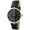 Women's 38mm Watch T-Bar Dress Black Leather Strap