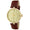Women's 38mm Watch T-Bar Dress Brown Leather Strap