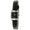 Women's 20mm Square Watch with Glossy Black Leather Strap