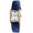 Women's Tank Watch Roman Dial Blue Leather Strap