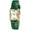 Women's Tank Watch Roman Dial Green Strap