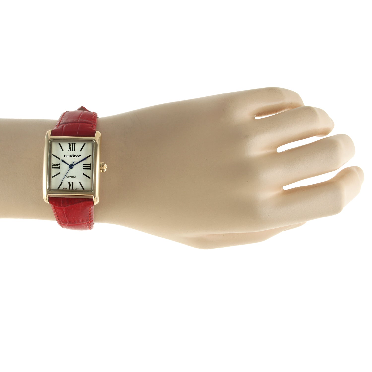 Tank Top Watch Women Tank Shape Watch With Genuine Leather Strap - Peugeot Watches