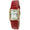 Women's Tank Watch Roman Dial Red Leather Strap