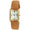 Women's Tank Watch Roman Dial Brown Leather Strap