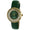 Women's 38mm Green Floating CZ Diamond Dial Watch
