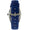 Women's 36mm Blue Fluted Bezel Watch with Leather Strap