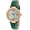 Women's 38mm Green Watch Crystal Bezel Leather Strap