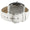 Women's 32mm White Crystal Bezel Leather Strap Watch