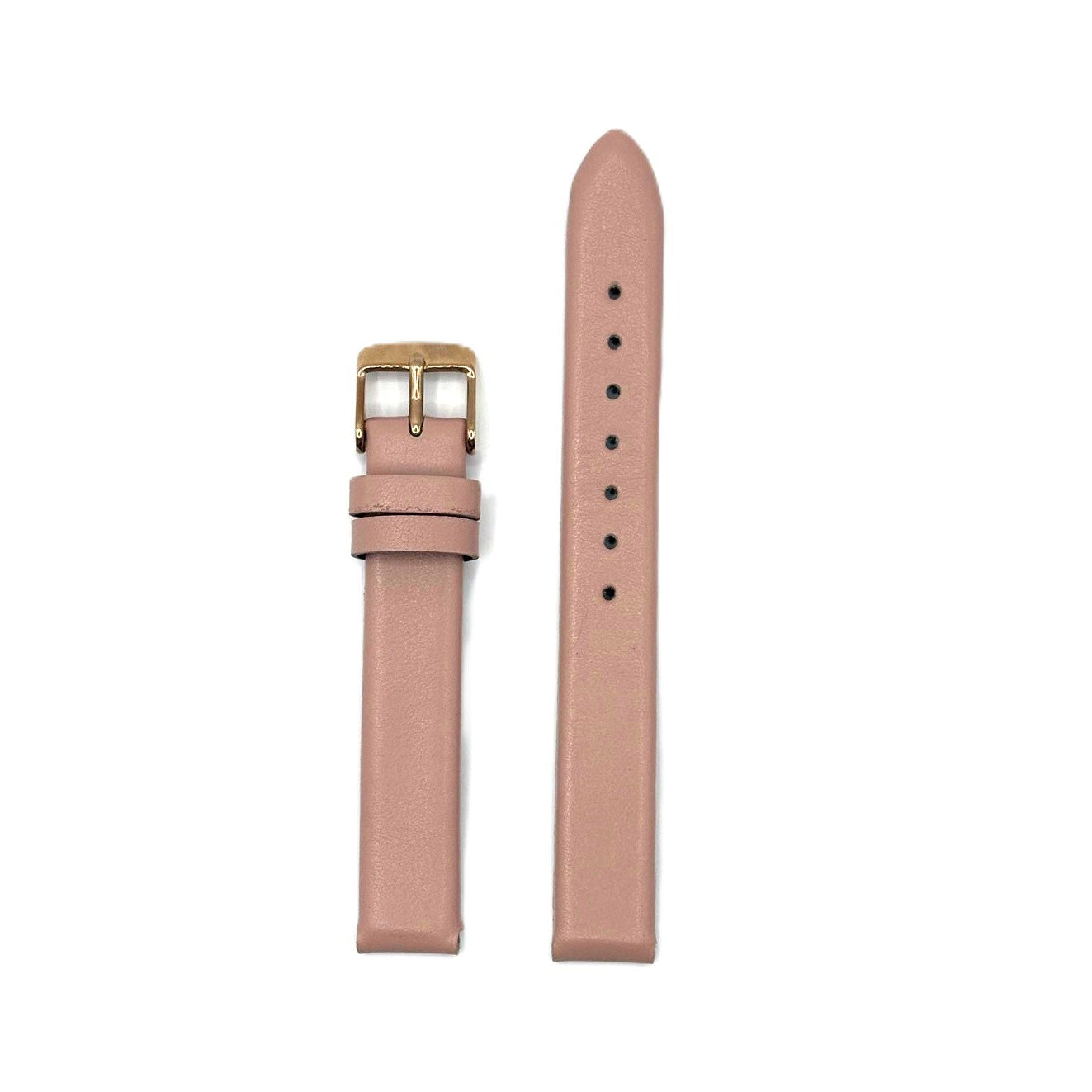 Women's Pink Smooth Leather Strap- Rose-Gold Buckle | 14MM