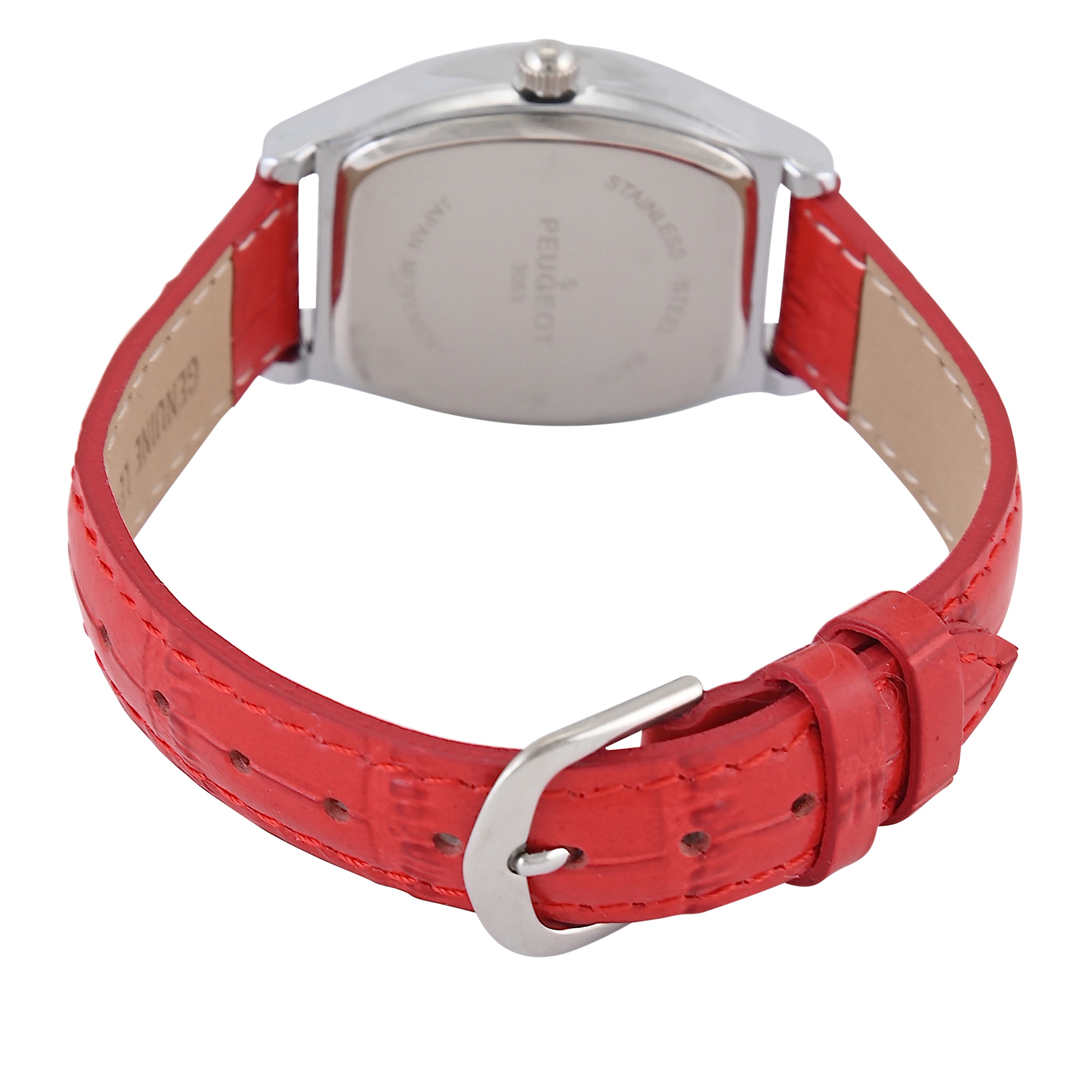 Women's 26 x 32mm Cushion Shape Watch with Red Leather Band