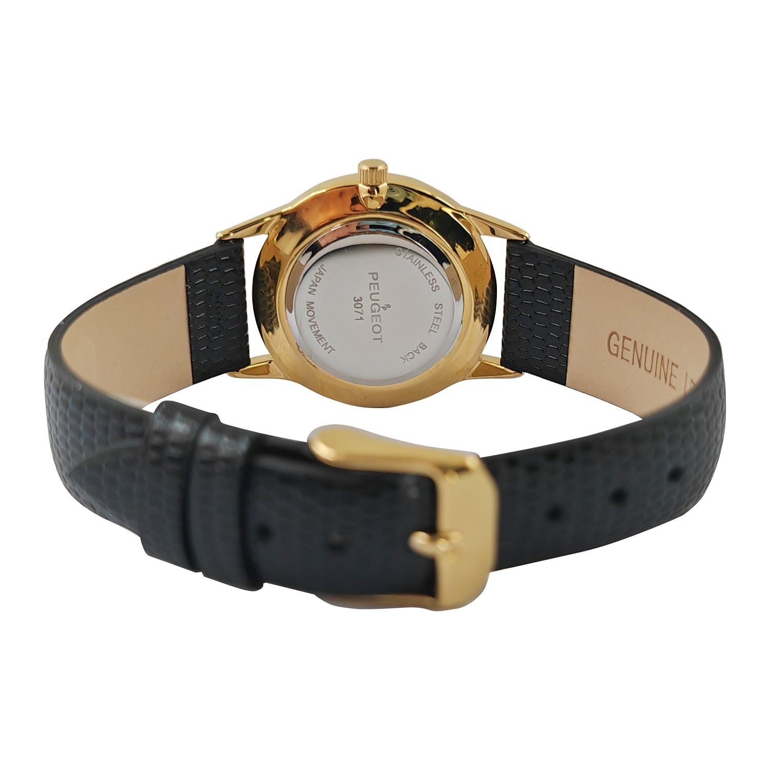 Puegeot Women Black Watch 30mm Wafer Slim Under 60.00 Peugeot