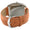 Women's Orange Boyfriend Watch 40mm Crystal Bezel Leather Strap