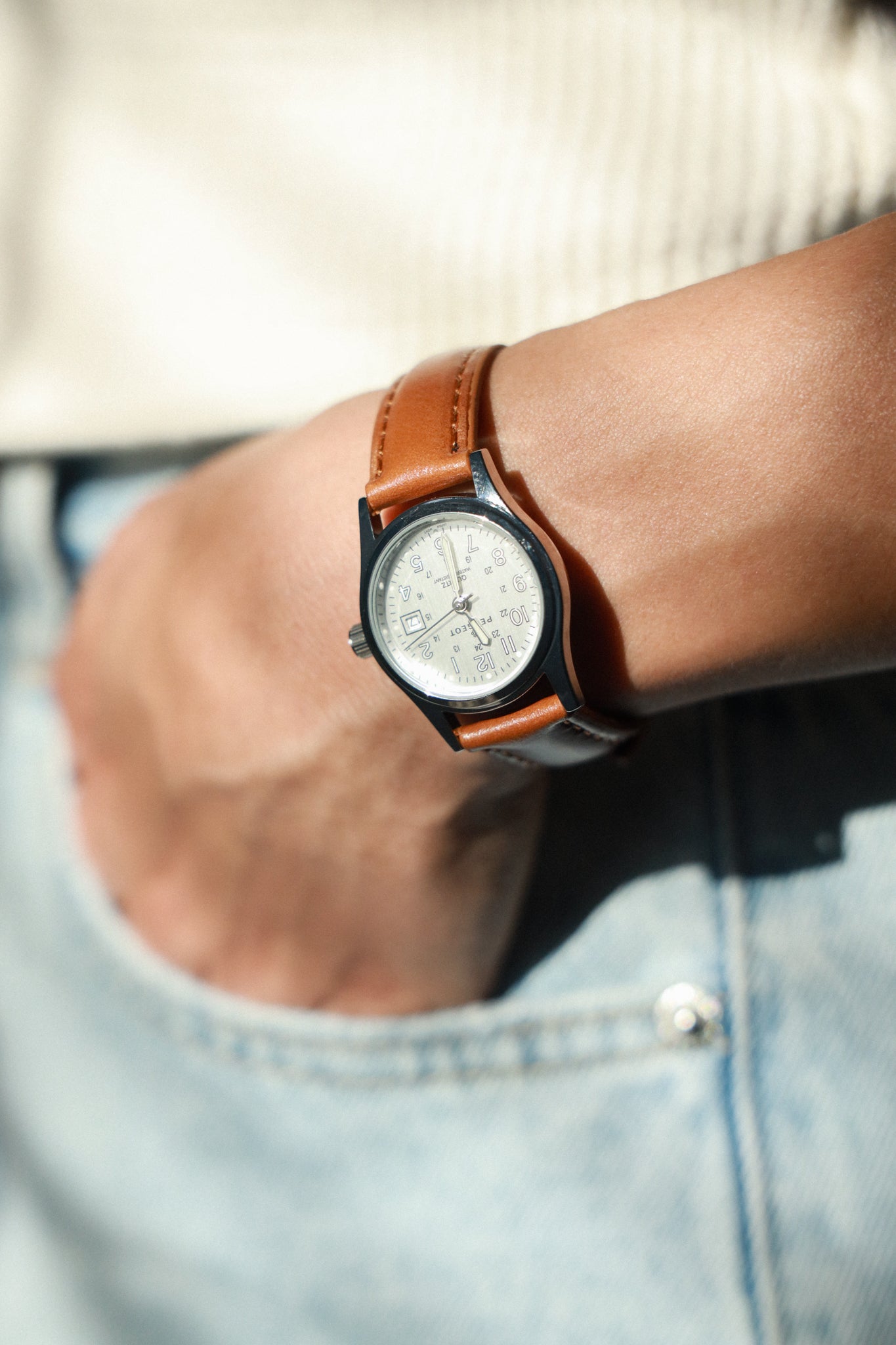 Peugeot Women’s Brown Nurses Sport Calendar Wrist Watch Easy Reader