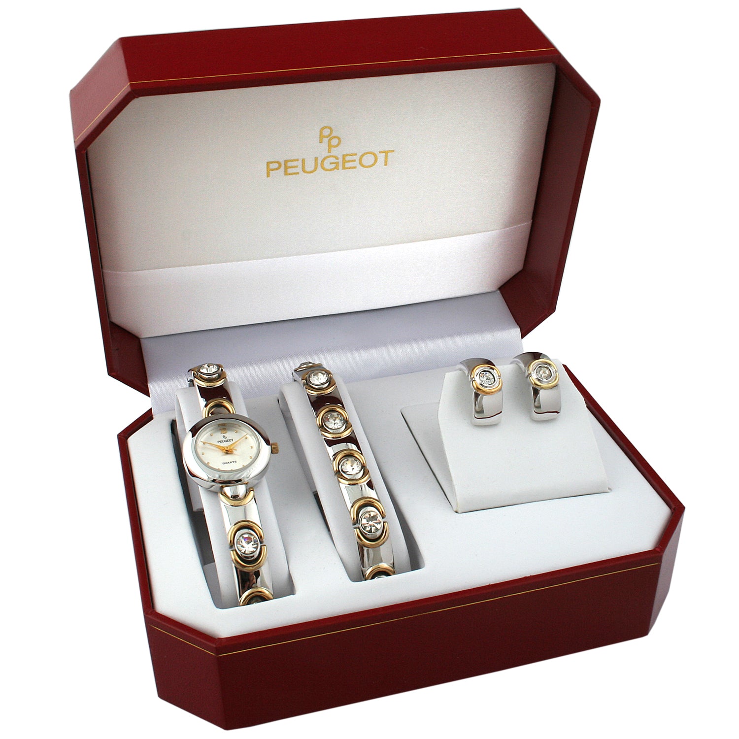 Women Crystal Watch with Matching Bracelet & Earing Gift Set