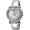 Women's 38mm Silver Crystal Heart Watch with Leather Strap