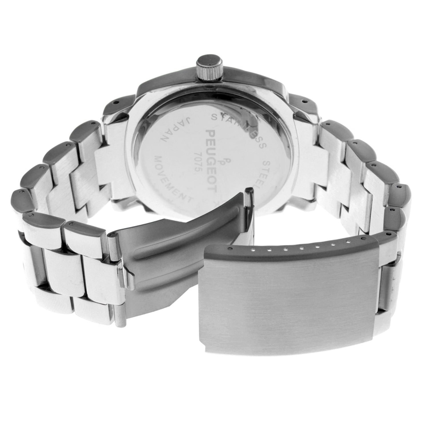 Women's 40mm Silver Boyfriend Bracelet Watch with Crystal Bezel