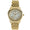 Women's Gold 40mm Multi-Function Watch with Crystal Bezel