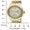 Women's Gold 40mm Multi-Function Watch with Crystal Bezel