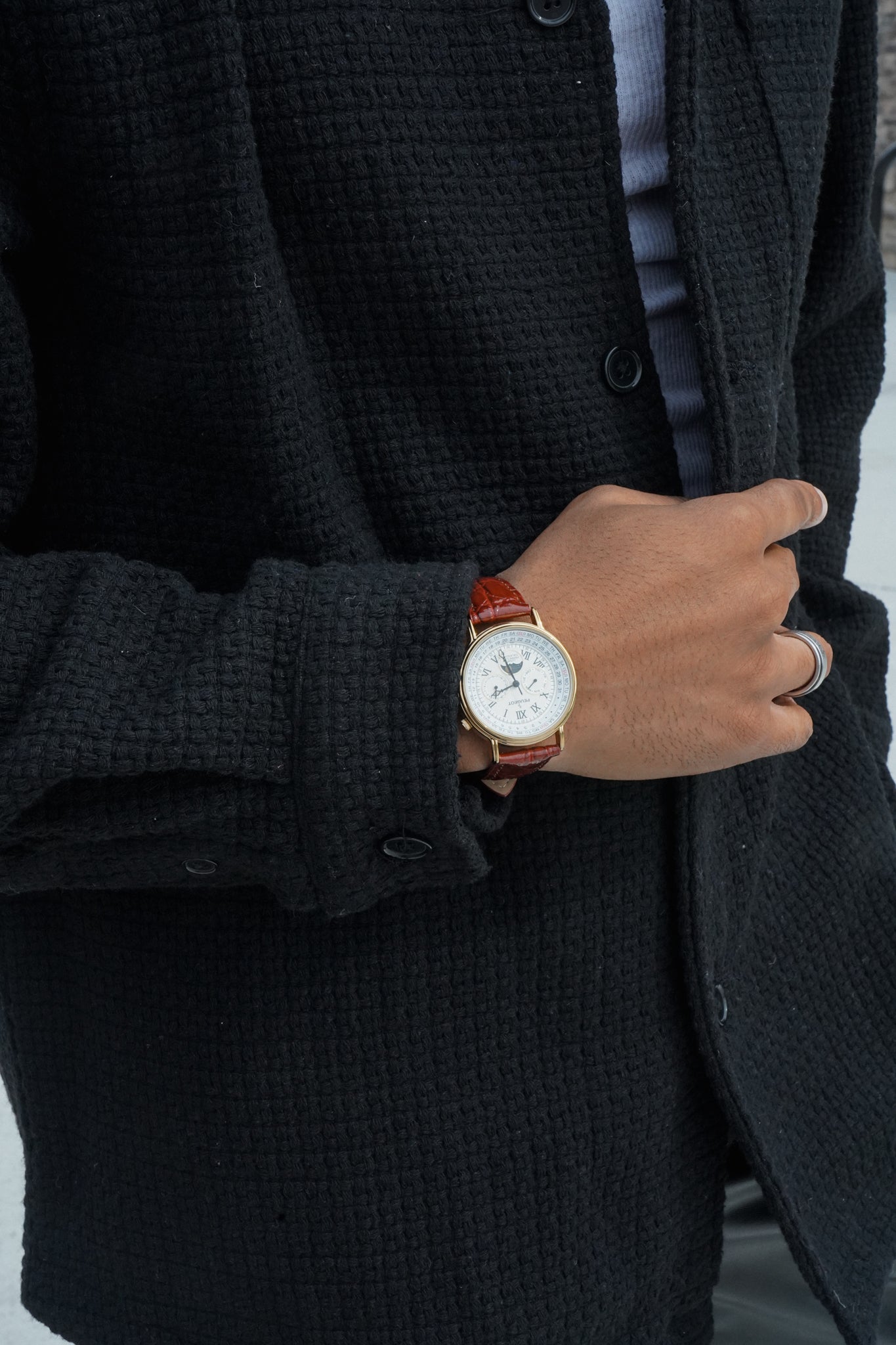 Men's Vintage Multi-Function Moon Phase Watch with Perpetual Calendar