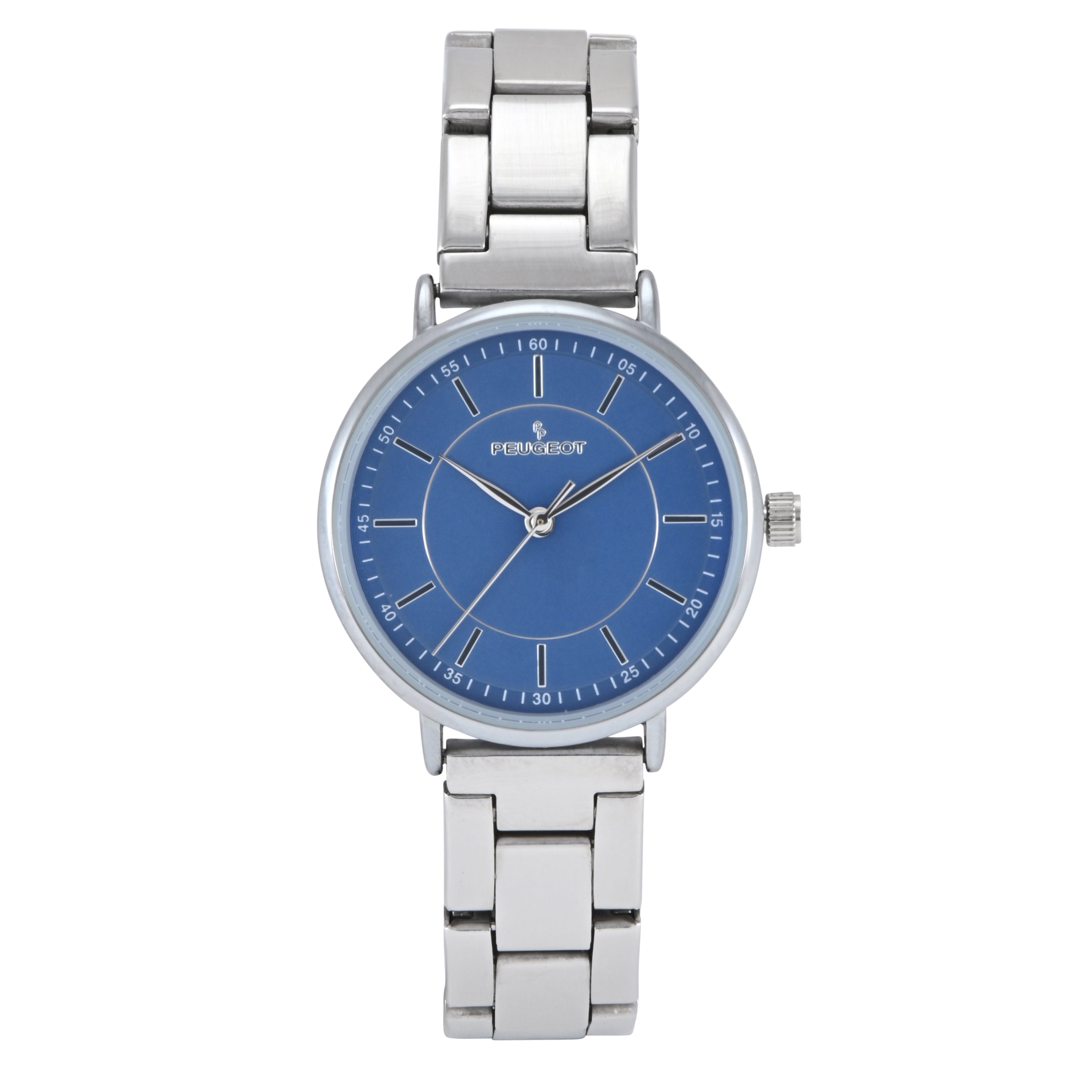 Women's Watch 30mm Blue Dial Sleek Stainless Steel Bracelet