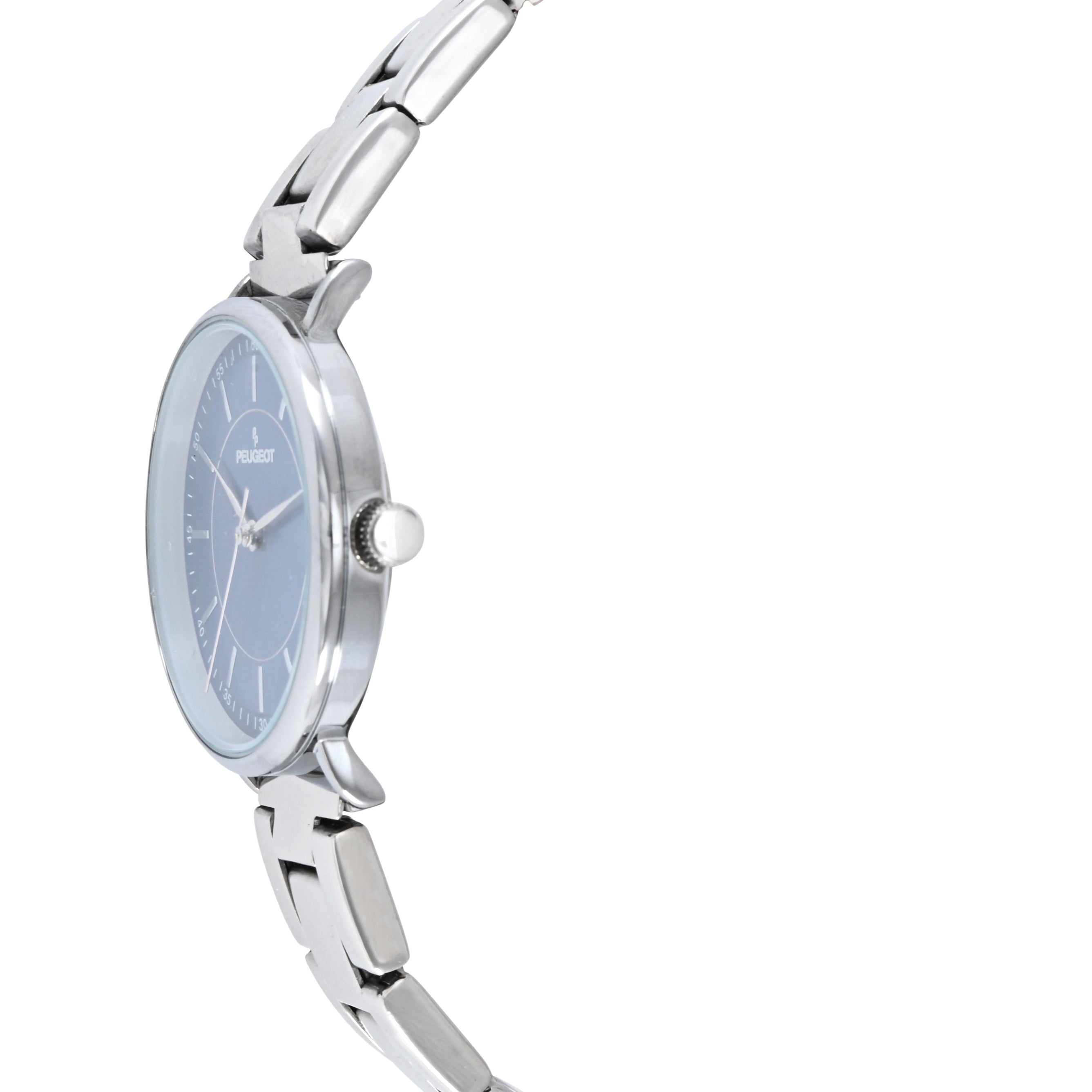 Women's Watch 30mm Blue Dial Sleek Stainless Steel Bracelet