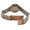 Women 30mm round face watch with gold trim and a two-tone bracelet