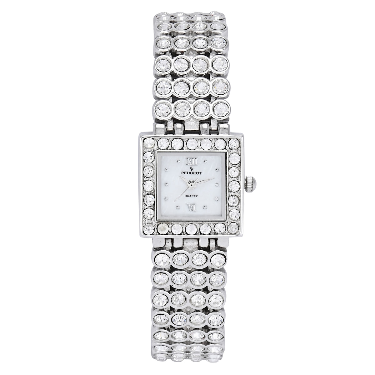 Sparkling Silver Crystal Bracelet Watch Peugeot women main image 4