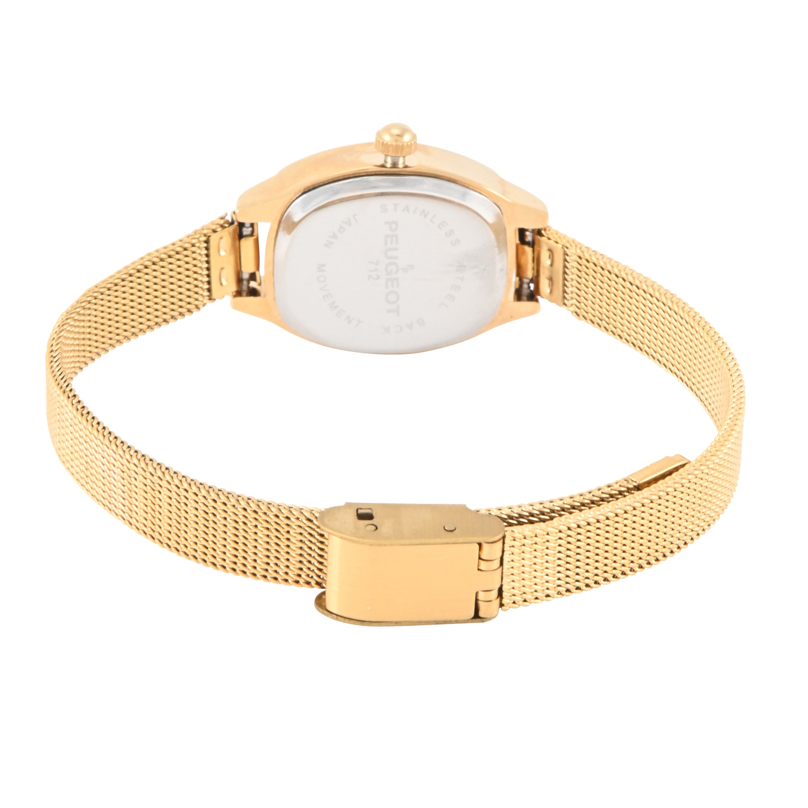 Women's Black Dial Moon phase Watch 30x20mm Calendar Mesh Bracelet