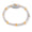 Women's Oval 20mm Two-Tone Bamboo Design Bangle Bracelet Watch