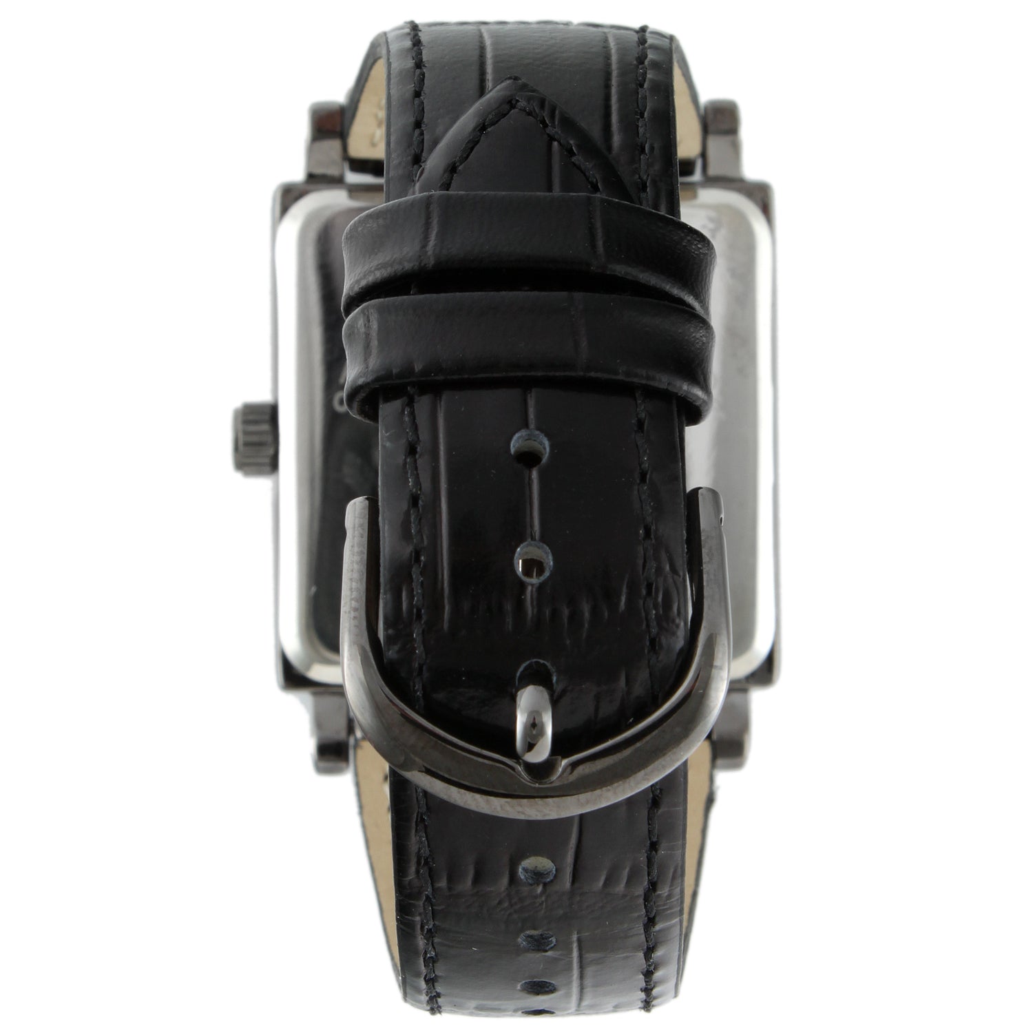 Women's Crystal Couture Black Watch Pavet Face with Leather Bands