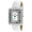 Women's Couture Crystal Silver Watch Tank shape with White Leather Strap