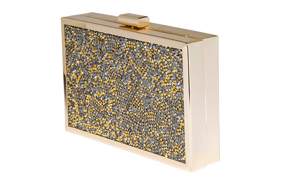 Women s Gold Glitter Disco Clutch Bag Peugeot Watches