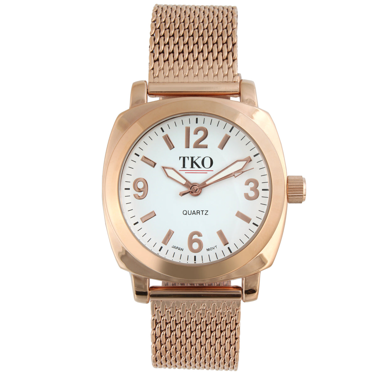 Women\'s Mesh Bracelet Watch - Quartz Analog 40mm TKO 40MM Mesh Bracelet Watch - Rose Gold main image 3