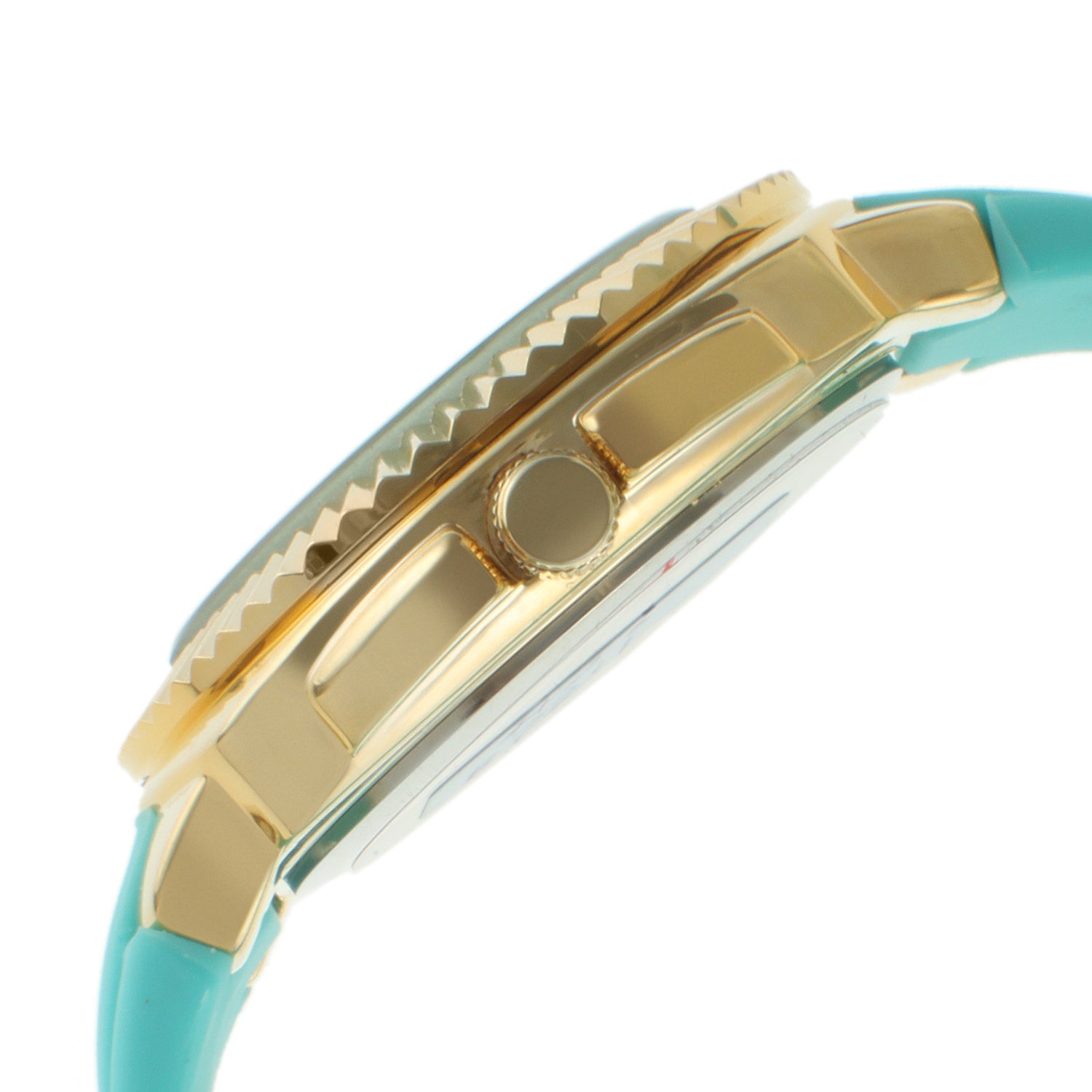 TKO Multi-Function Watch with Fluted Bezel - Turquoise