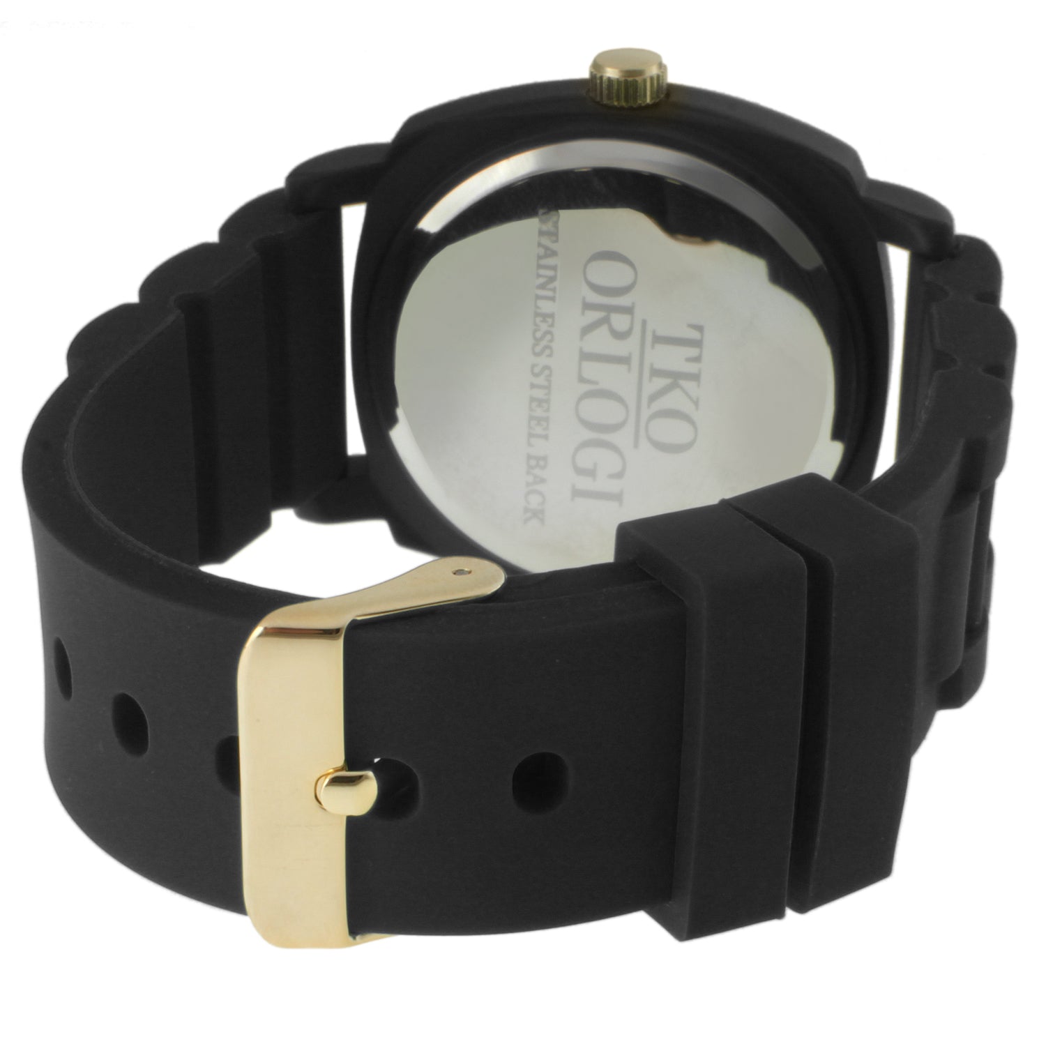 TKO Milano Fall Silicone Rubber Watch- Black