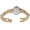 Women's 22mm Black Dial Round Self-Adjust Link Bracelet Watch