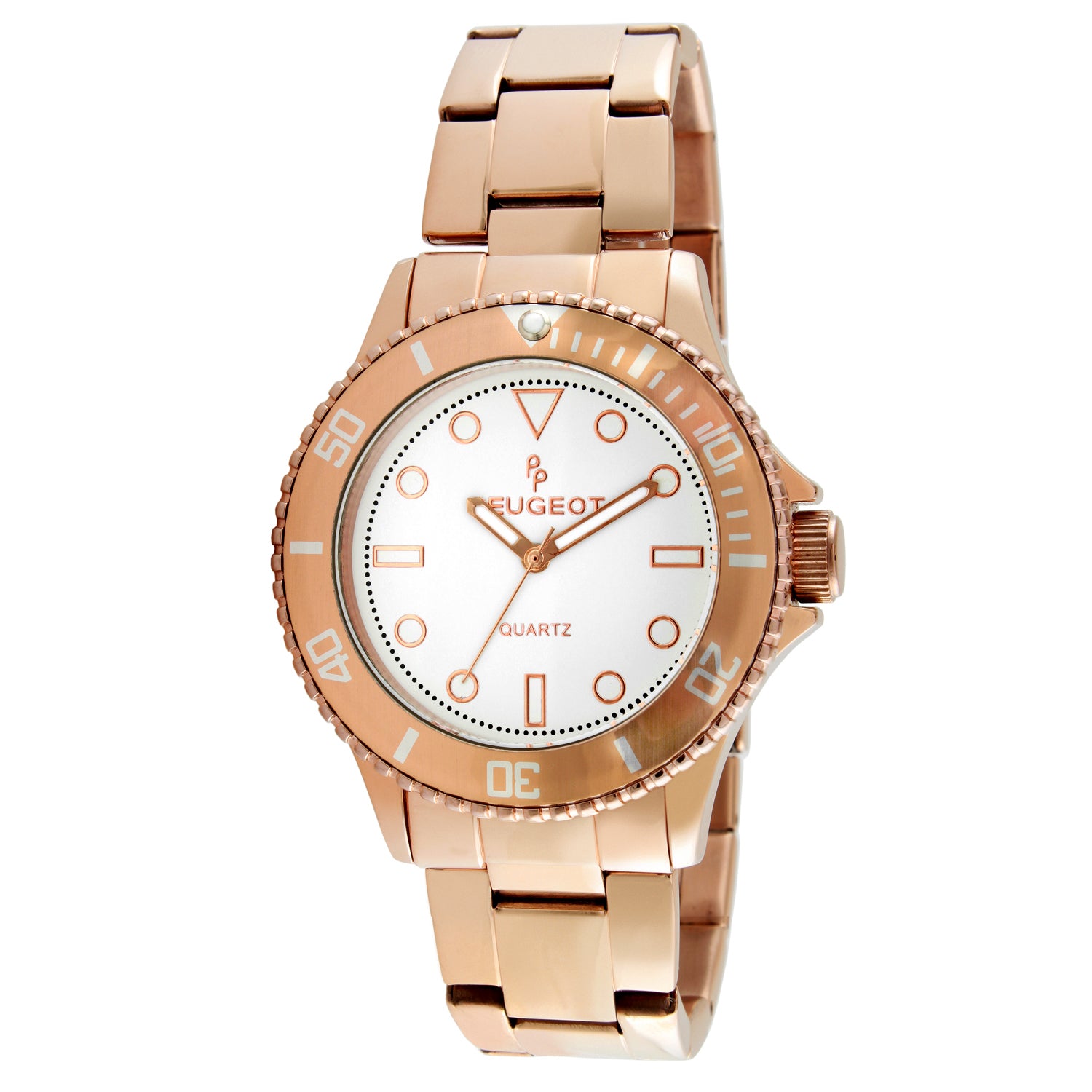 Women s Sport Bezel with Rose Gold Bracelet Peugeot Watches