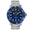 Men's 40mm Blue Dial Sport Bezel Stainless Steel Bracelet Watch