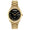 Men's 40mm Black Face Fluted Bezel Gold Bracelet Watch