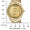 Men's 40mm Gold Face Fluted Bezel Gold Bracelet Watch