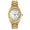 Men's 40mm White Face Fluted Bezel Gold Bracelet Watch