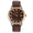Mens 40mm Dress Watch with Roman Numerals and Brown Leather Strap
